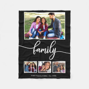 4 Fotos Collage Familie Wohndekoration Fleecedecke