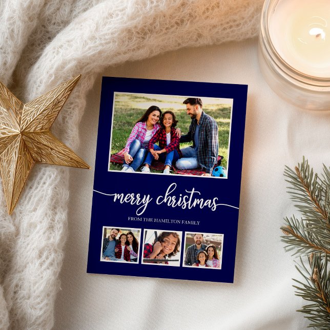 4 Fotos Collage Frohe Weihnachten Moderne Feiertag Postkarte (Von Creator hochgeladen)