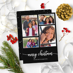 4 Fotos Collage Süße Schrift Frohe Weihnachten Sch Einladung