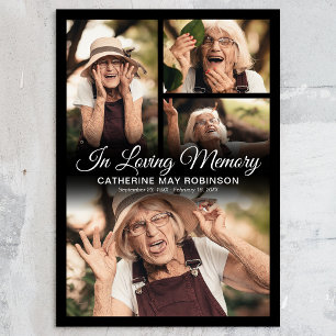 4 Fotos In Loving Memory Poster