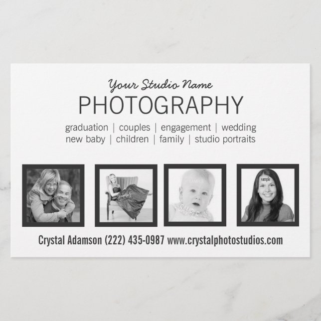 4 Fotos Pro Fotograf oder jeder andere Beruf Flyer (Vorne)