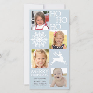 4 Fotos Schneeflocken Rentierfest Weihnachten