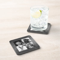 4 Fotos Schwarz-weiß Chalkboard Monogramm