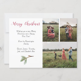 4 Fotos Weihnachtskarte & Textraum Ankündigung