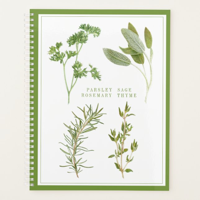 4 FRISCHE HERBS 8.5x11 Planer / grün (Vorderseite)
