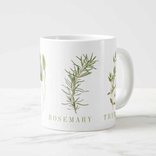 4 FRISCHE HERBS Große Tasse (Vorderseite Rechts)
