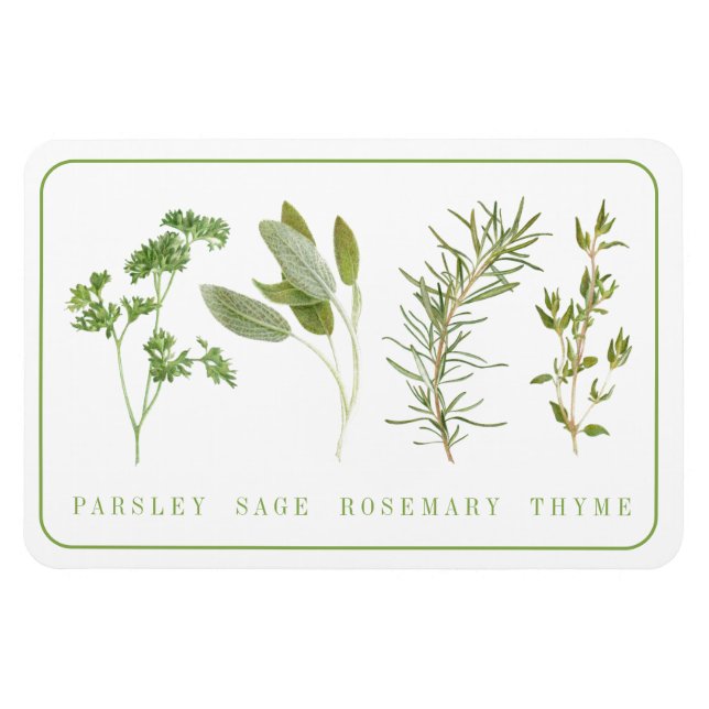 4 FRISCHES HERBS 4x6 Flexibles Magnet (Horizontal)