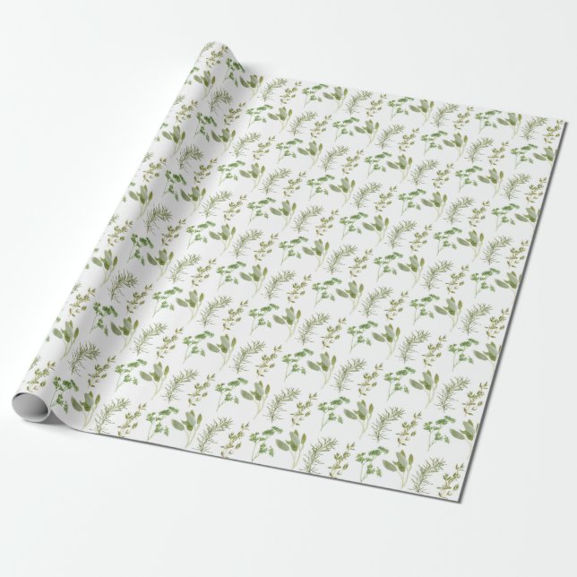 4 FRISCHES HERBS Wrapping Paper Geschenkpapier (Ungerollt)
