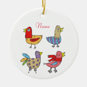 4 Funny Birds Thunder_Cove Keramik Ornament