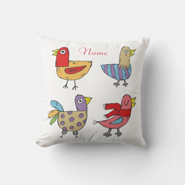 4 Funny Birds Thunder_Cove Kissen (Vorderseite)