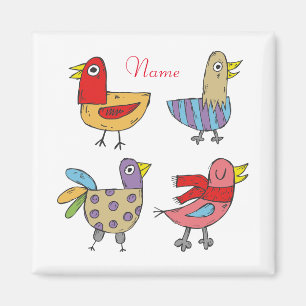 4 Funny Birds Thunder_Cove Magnet