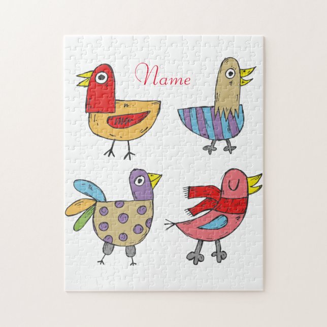 4 Funny Birds Thunder_Cove Puzzle (Vertikal)