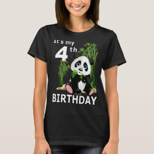 4. Geburtstag 4 Jahre altes Party Tier Panda 6 T-Shirt