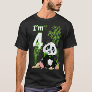 4. Geburtstag 4 Jahre altes Party Tier Panda 8 T-Shirt