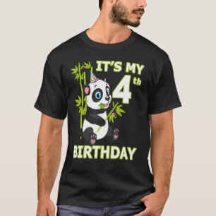 4. Geburtstag 4 Jahre altes Party Tier Panda T-Shirt