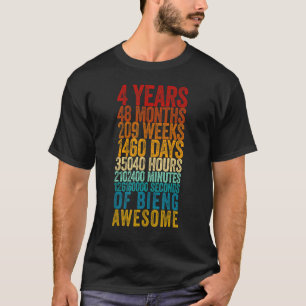 4. Geburtstag Altes Meter 4 Jahre alt T-Shirt