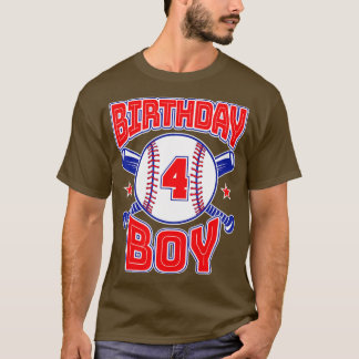 4. Geburtstag Baseball Big Number Four 4 Year Old  T-Shirt