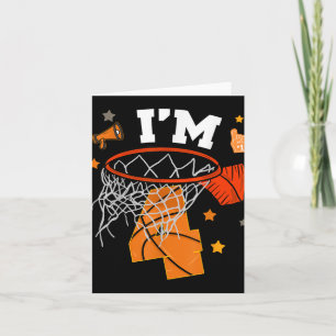 4. Geburtstag Basketball Boy 4 Jahre alt 4 Jahre B Karte