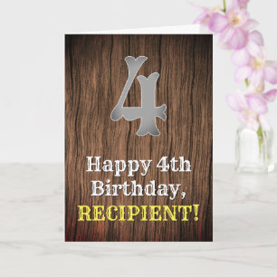 4. Geburtstag: Country Western Inspiriert Look, Na Karte