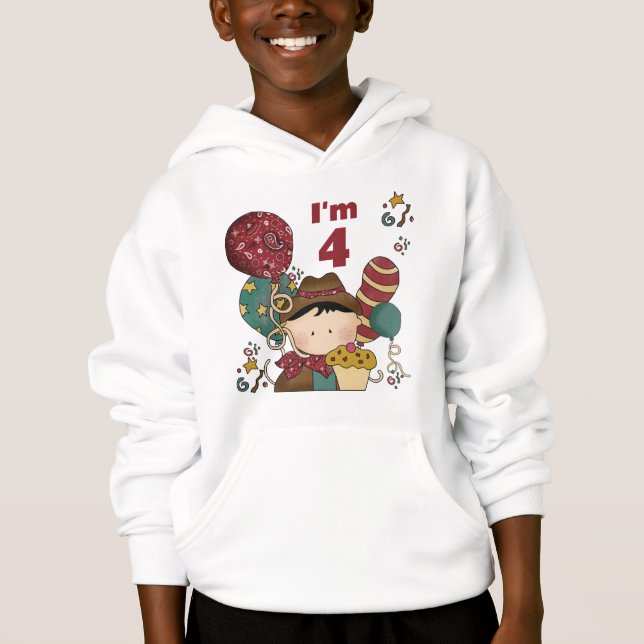 4. Geburtstag Cowboy Tshirts und Geschenke (Vorderseite)