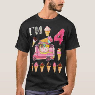 4. Geburtstag Crew Ice Creme Truck Im 4-Tages-Ice T-Shirt