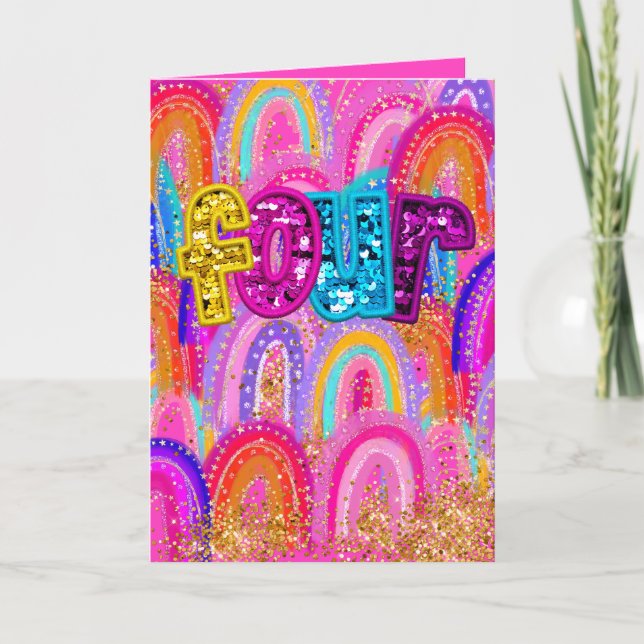 4. Geburtstag Dankeskarte (Vorderseite)