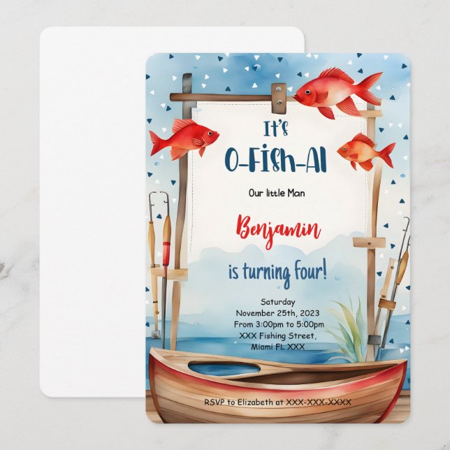 4. Geburtstag Einladung (Vorne/Hinten)