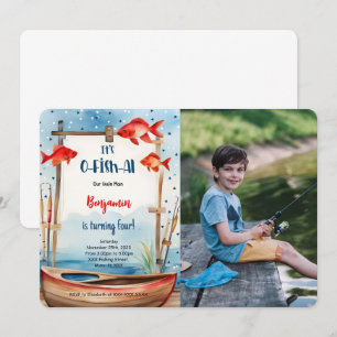 4. Geburtstag Fischen Foto Einladung