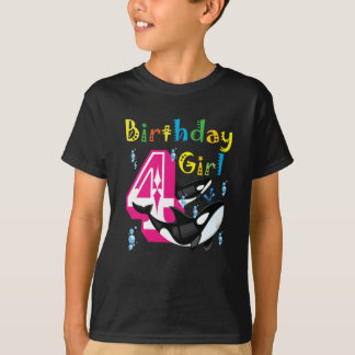 4 Geburtstag Girl Orca Killer Wal T-Shirt