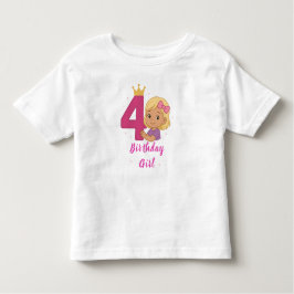 4. Geburtstag Girl Toddler Fine Jersey T - Shirt