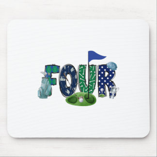 4. Geburtstag Golf Themenparty Golf Girl Boy Birth Mousepad