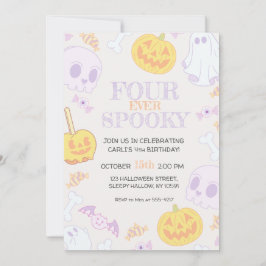 4. Geburtstag Halloween-Party Einladung