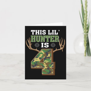 4. Geburtstag Jagd Hirsch 4 Jahre Jäger 1 Karte