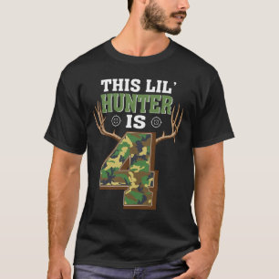 4. Geburtstag Jagd Hirsch 4 Jahre Jäger 1 T-Shirt