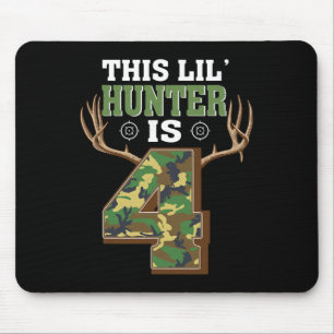 4. Geburtstag Jagd Hirsche 4 Jahre Jäger Mousepad