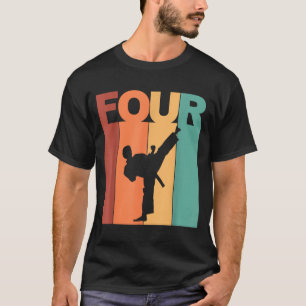 4. Geburtstag Karate Taekwondo Thema 4 Jahre alt T-Shirt