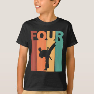 4. Geburtstag Karate Taekwondo Thema 4 Jahre alt T-Shirt
