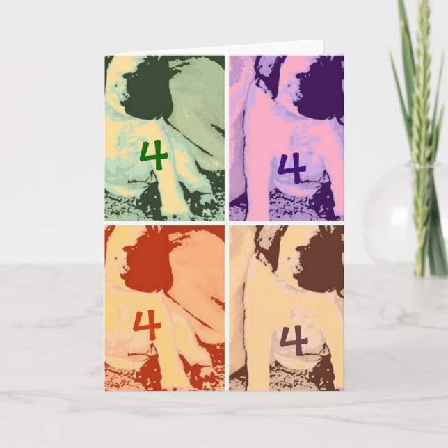 4. Geburtstag Karte (Vorderseite)