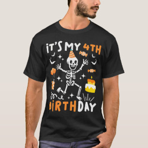 4. Geburtstag Kinder lustiges Skelett 4. Geburtsta T-Shirt