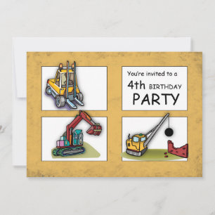 4. Geburtstag LKW Party Einladung