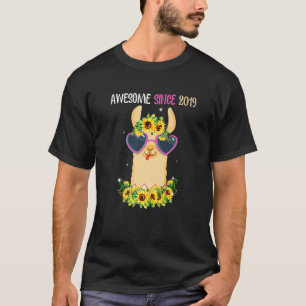 4. Geburtstag Llama Phantastisch seit 2019 4 Jahre T-Shirt