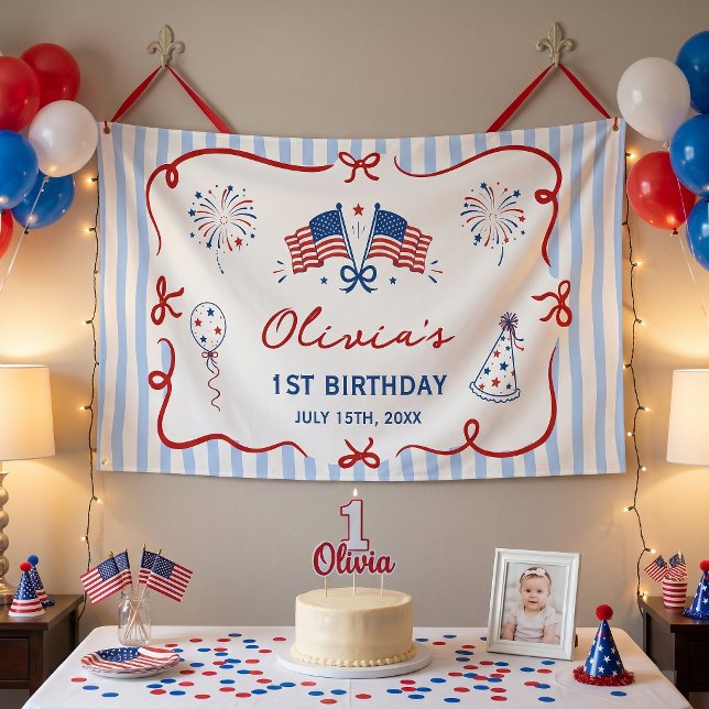 4. Geburtstag mit patriotischem Thema Banner (Von Creator hochgeladen)