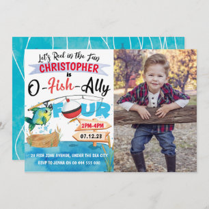 4. Geburtstag O-Fish-Ally 4 Foto Einladung