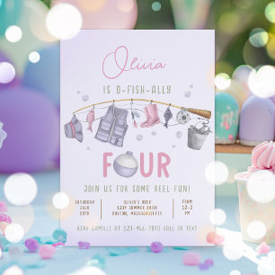 4. Geburtstag O-Fish-Ally Vier Geburtstag Einladung