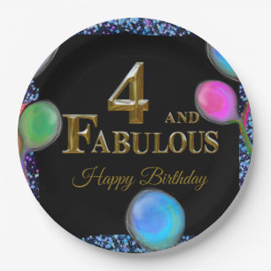4. Geburtstag  Pappteller