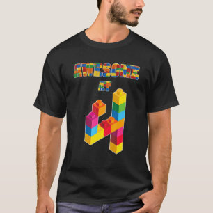 4. Geburtstag Phantastisch in 4 Jahren alter Block T-Shirt