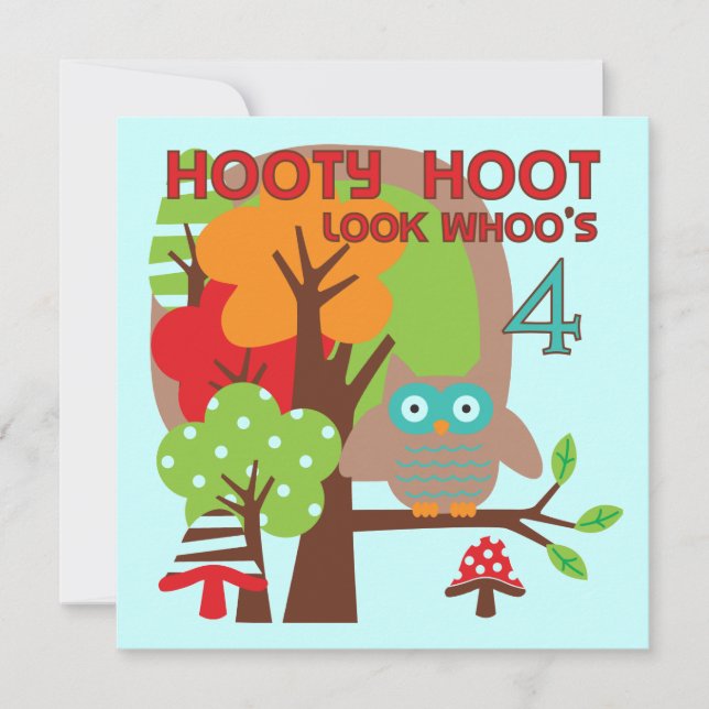 4. Geburtstag T Shirts und Geschenke Karte (Vorderseite)