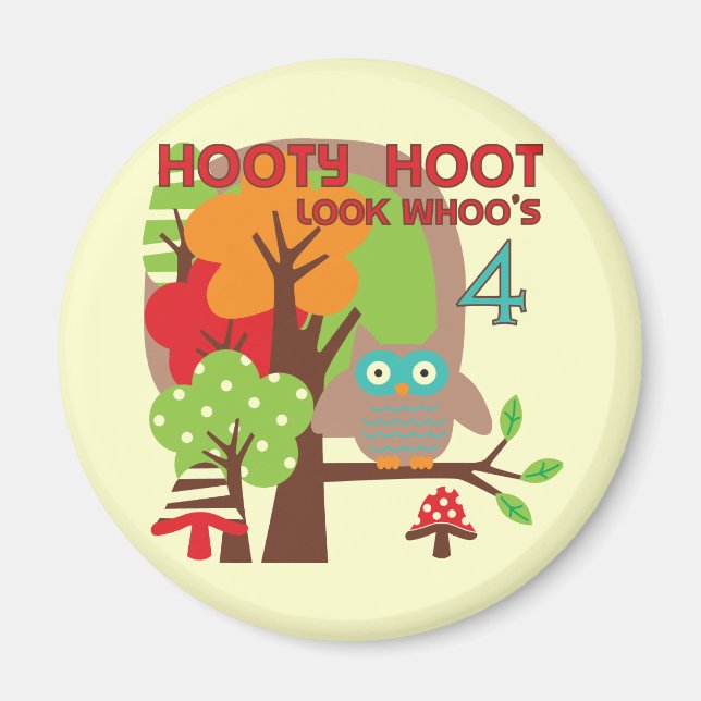 4. Geburtstag T Shirts und Geschenke Magnet (Vorne)