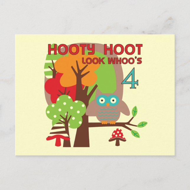 4. Geburtstag T Shirts und Geschenke Postkarte (Vorderseite)