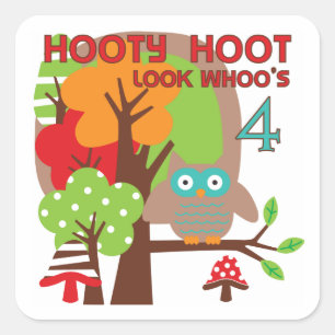 4. Geburtstag T Shirts und Geschenke Quadratischer Aufkleber